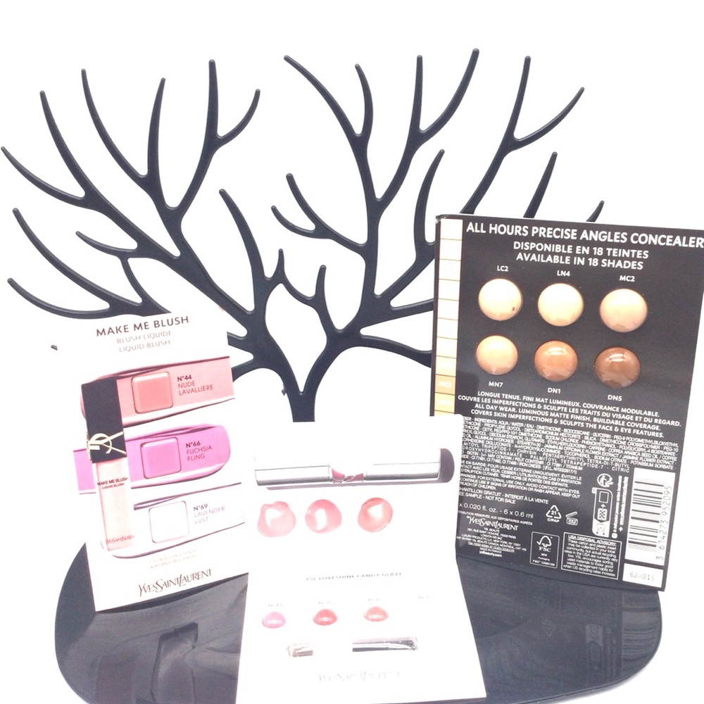 Yves Saint Laurent Pink Lipgloss and Concealer Sample bundle kit  new